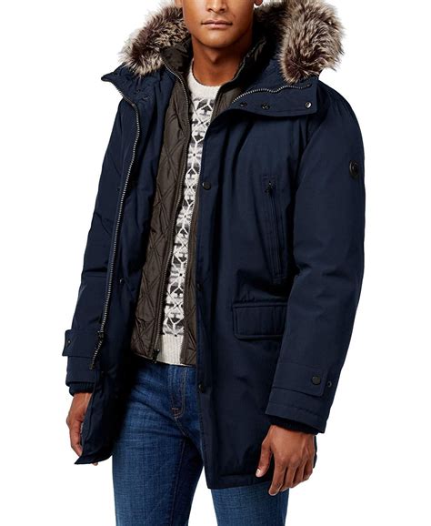 michael michael kors michael kors men's hooded bib snorkel coat|Michael Kors Men's Hooded Coats & Jackets .